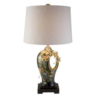 Virgo Orchid 29 H Table Lamp with Drum Shade by OK Lighting