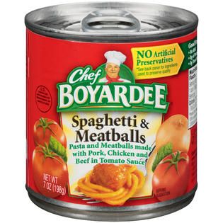 CHEF BOYARDEE in Tomato Sauce Spaghetti & Meatballs 7 OZ PULL TOP CAN