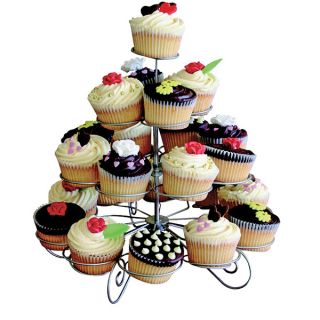 KitchenWorthy 4 tier Designer Cupcake and Muffin Stand (Case of 10)