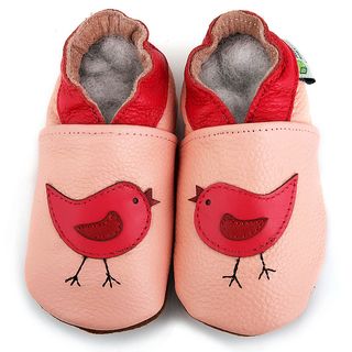 Baby Pie Pink Bird Leather Infant Shoes