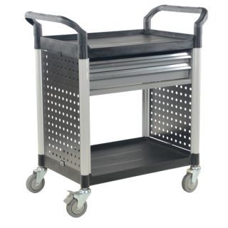 Shelf Commercial Cart with Drawers