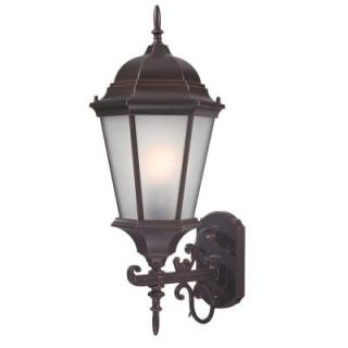 Design Large Coach Traditional Wall Mount 22.75 in. Outdoor Old Bronze Lantern with White Glass Shade 18008 342