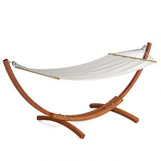 CorLiving Wood Canyon Larch Wood Patio Hammock   Outdoor Living