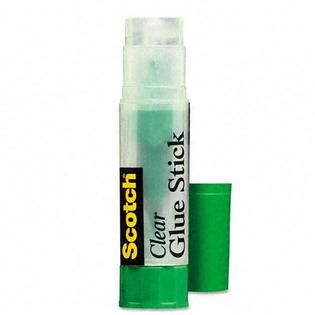 Scotch Clear Glue Stick, .27oz, Stick, Five/Pack   Office Supplies