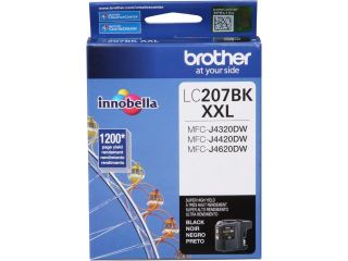 Brother Innobella LC207BK/LC207BKS Ink Cartridge 1200 Page Yield; Black
