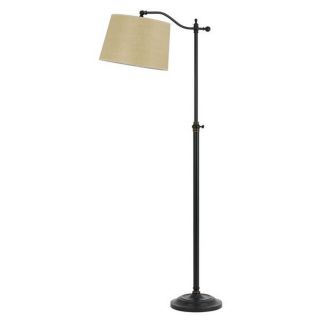 Axis 63 in 3 Way Switch Rubbed Bronze Torchiere Indoor Floor Lamp with Fabric Shade