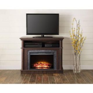 Whalen Fireplace Media Console for TVs up to 50", Rustic Brown