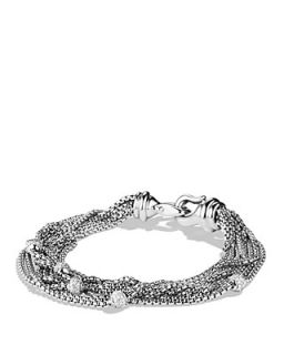 David Yurman Eight Row Chain Bracelet with Diamonds