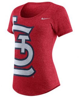 Nike Womens St. Louis Cardinals Marled Scoop Logo T Shirt   Sports