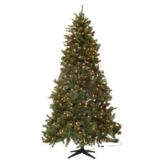 Home Accents Holiday 7.5 ft. Wesley Mixed Spruce Quick Set Artificial Christmas Tree with 650 Clear Lights TG76M3W89C00