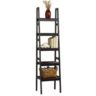 InPlace inPlace 5 Tier Ladder Shelf, Espresso   Furniture & Mattresses