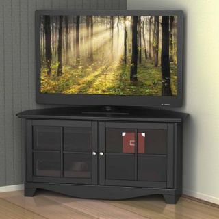 Nexera Pinnacle Black 2 Door Corner TV Stand for TVs up to 49"