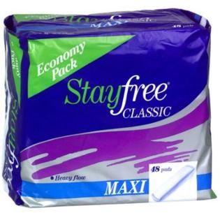 Stayfree  Classic Maxi Pads, Heavy, 48 pads