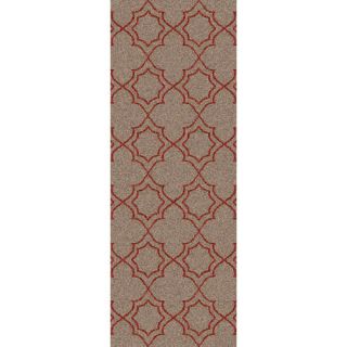Langley Street Andrea Taupe/Cherry Area Rug