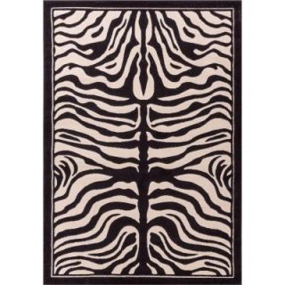 Well Woven Dulcet Zebra Ivory 2 ft. 7 in. x 3 ft. 11 in. Animal Print Area Rug 18023