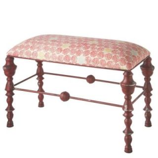 Filament Design Sundry Fabric and Wood Ottoman in Floral 107679