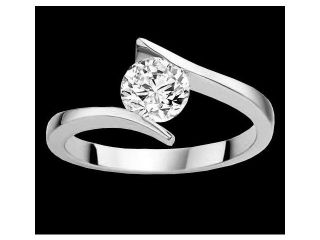 Like tension set diamond solitaire ring 2.51 ct. engagment ring white gold