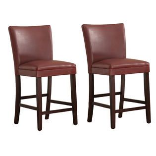 Oxford Creek  Red 24 inch Parson Bar Stools (Set of 2)