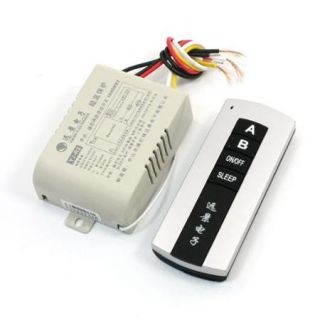 Light Wireless 2 Load Switcher Splitter + Battery Powered Black Remote Control