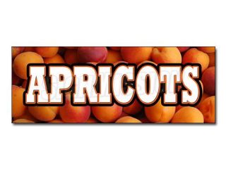 12" APRICOTS DECAL sticker fresh orchard produce just picked sweet ripe