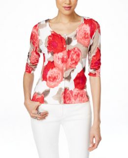 INC International Concepts Floral Print Cardigan, Only at