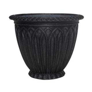 Clearwater 21 in. Round Charcoal Resin Planter HDP 016359