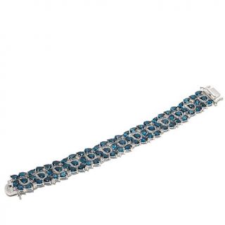 Victoria Wieck London Blue and White Topaz Sterling Silver Bracelet   7948174