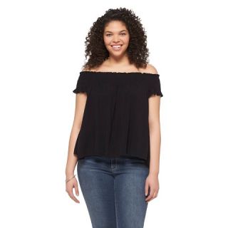 Plus Size Off the Shoulder Top Black Mossimo Supply Co.