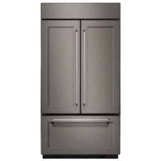 KitchenAid 20.8 cu. ft. Built In French Door Refrigerator in Panel Ready and Platinum Interior KBFN506EPA