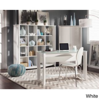 Aero Writing Desk with 16 cube Bookcase and Tall Storage Unit