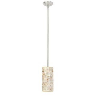 Globe Electric Modern Collection 1 Light Mother of Pearl Ceiling Pendant Light with Mosaic Glass Shade 63954