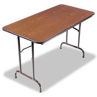 Alera  Folding Table, 48w x 30d x 29h, Walnut