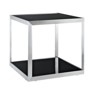 Modway Open Box Black Square End Table