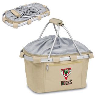 Picnic Time Metro Basket Cooler Tote   Cream (Milwaukee Bucks) Digital