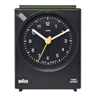 Braun Classic Voice Activated Alarm Black Clock   17181090  