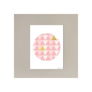 Gold and Pink Geometric Triangles In Circle Poster Gallery Painting