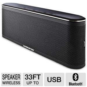 Monster ClarityHD 133257 Wireless Speaker   Bluetooth, Range Up to 33 FT, USB Charging Cable, Black