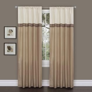 Lush Décor Terra Beige/Ivory Window Curtains (Pair) 54 x 84   Home