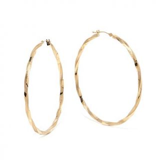 Michael Anthony Jewelry® 10K Gold Polished and Satin Twisted Hoop Earrings   7763197
