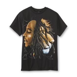 Young Mens Graphic T Shirt   Bob Marley Lion   Clothing, Shoes