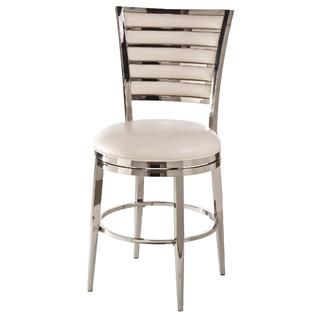 Hillsdale Rouen Swivel Barstool With Ivory Vinyl   Home   Furniture