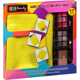 Neon Beauty Make Up Collection with Tablet Case, 17 pc