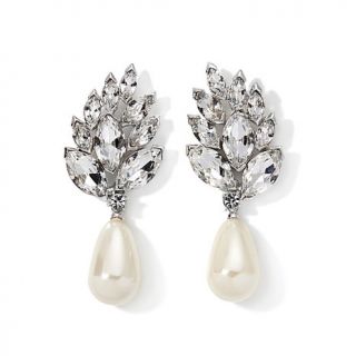Audrey Hepburn™ Collection "Peacock" Clear Crystal and Simulated Pearl Dr   7606393