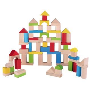 Just Kidz 75 Piece Color and Natural Blocks   Toys & Games   Blocks