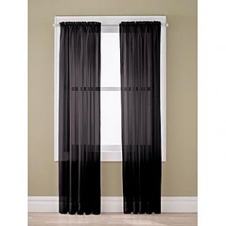 Essential Home Sheer Voile Panel   Black   Home   Home Decor   Window