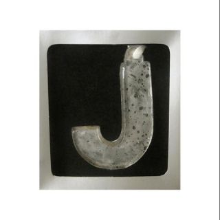 4" Antique Style Speckled Glass Monogram Letter "J" Christmas Ornament