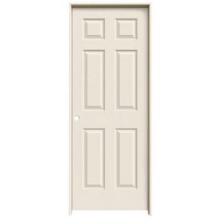JELD WEN 30 in. x 80 in. Primed White 6 Panel Hollow Core Composite Single Prehung Interior Door THDJW136500911