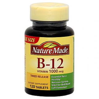 Nature Made Vitamin B 12, 1000 mcg, Tablets, 120 tablets   Health