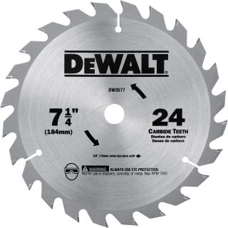 DEWALT General-Purpose Circular Saw Blade — 7 1/4in., 24 Tooth, Model# DW3577