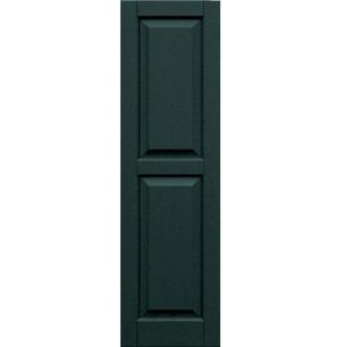 Winworks Wood Composite 15 in. x 52 in. Raised Panel Shutters Pair #638 Evergreen 51552638